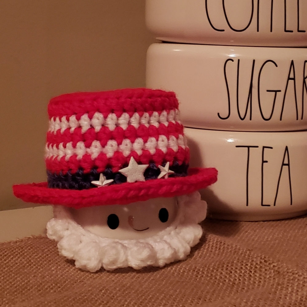 Uncle Sam Patriotic marshmallow mug hat